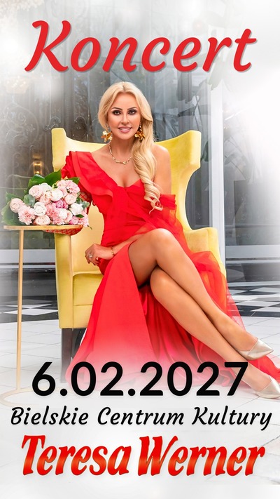 Plakat wydarzenia:  Koncert Teresy Werner z okazji 15-lecia solowej kariery artystycznej!